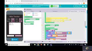 Code.org U5L10 bubble 2 Mile Tracker app