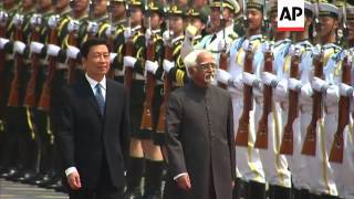 Welcoming ceremony for Indian Vice President Hamid Ansari