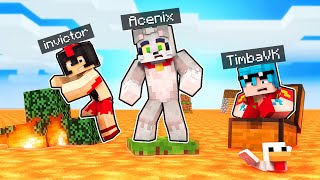 MINECRAFT pero la LAVA SUBE cada 10 SEGUNDOS 🔥😱 MINECRAFT con INVICTOR y TIMBAVK