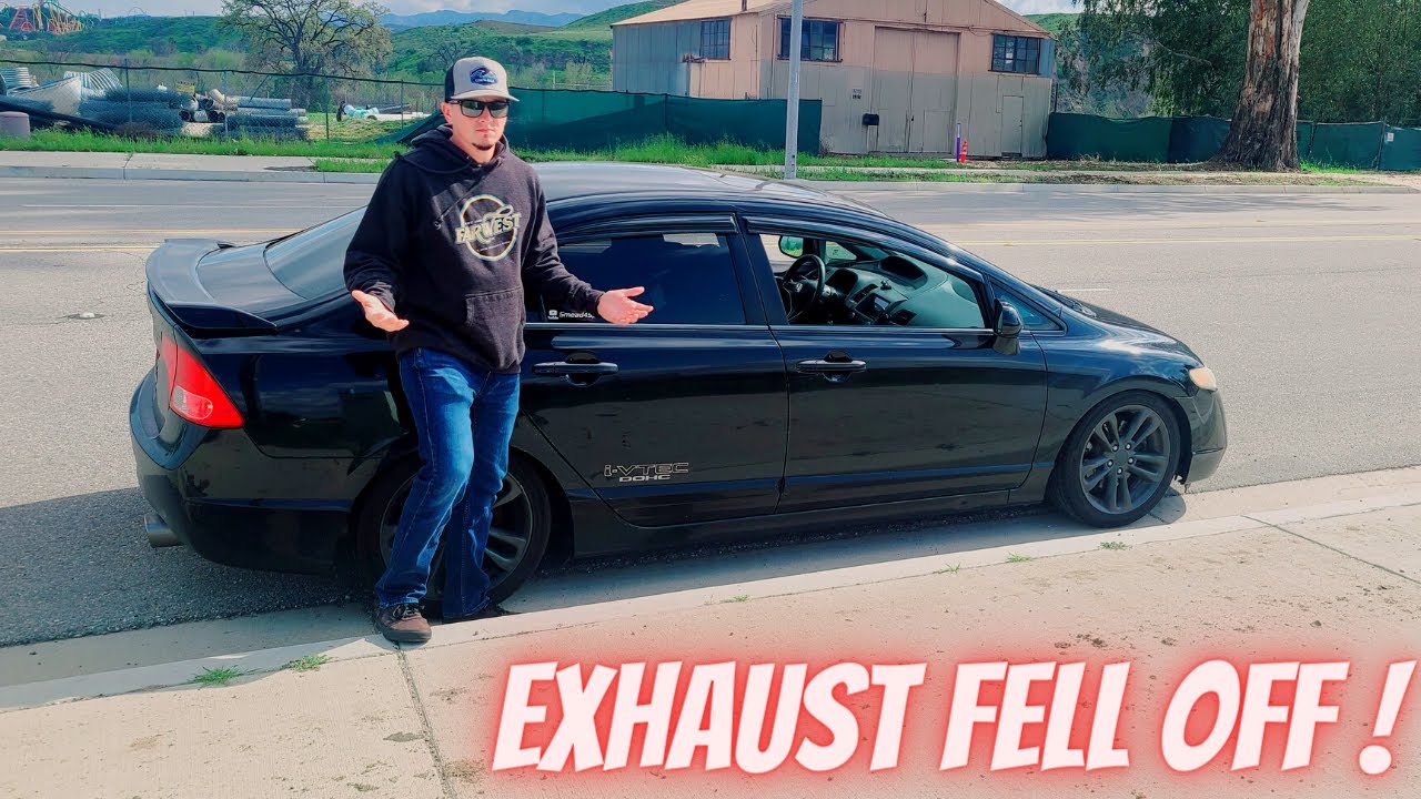 8th Gen Si Exhaust Fell Off!!! - YouTube