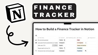 How to Build a Finance Tracker in Notion | Notion Tutorial
