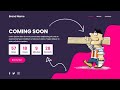 Complete Responsive Coming Soon Website Design using Html CSS & Vanilla Javascript | CSS UI Design