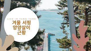 파도찾아 떠난 양양살이 첫 달 근황 First month in Yang Yang for Winter surfing