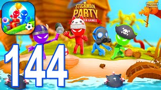 Stickman Party - Gameplay Part 144 Tournament Mode 1 2 3 4 Players Free Random MiniGames Update