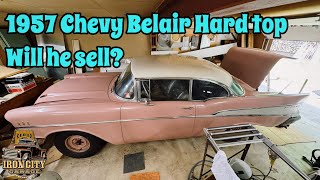 Trying to buy 1957 Chevy Belair Hard Top sitting in Garage since 70s! Will he se