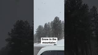 Snow in the mountains…#durango #sanjuan #mountains #colorado #snow #ice #cold🏔️⛰️🗻❄️🌨️