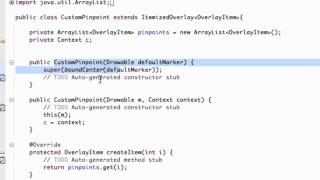 Android Developing Applications Tutorial 141 Placing a Pinpoint on a MapView