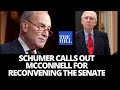 Schumer slams McConnell on Senate floor