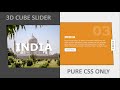 3D Cube Slider In Pure HTML And CSS Only