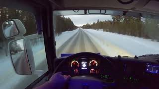 POV Driving Scania R560 V8 - E45 Sweden