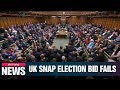 UK House of Commons rejects PM Johnson's second bid for snap election