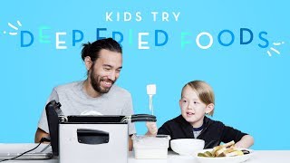 Kids Try Deep Fried Foods | Kids Try | HiHo Kids