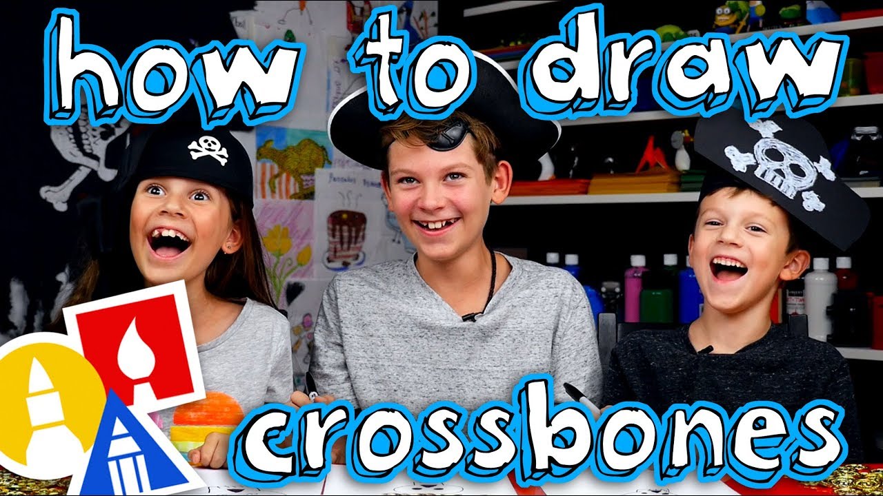 How To Draw A Skull And Crossbones - YouTube