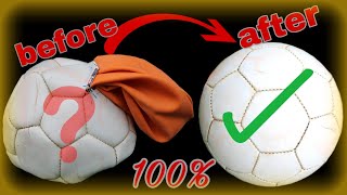 How to remove football puncture/ how to fix football puncture