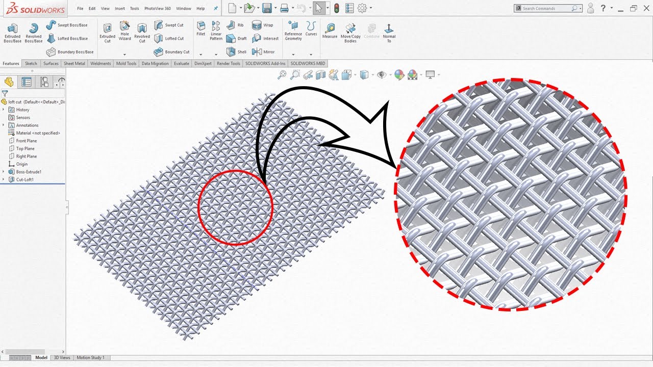 Solidworks Tutorial Welded Wire Mesh Youtube