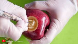 How to Make Beatiful Apple Flower |Apple Carving