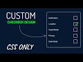 How To Make Custom Checkbox Using HTML And CSS   Animated Check Box For Website