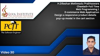 Web Programming 1| Task 30| eShop | 1st year | Java Institute | Dileshan