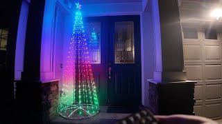 Flacchi Smart Christmas Cone Tree Lights – 406 LED Star Tree Topper with Music Sync \u0026 App Control