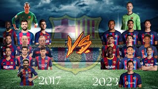 Barcelona 2017 🆚 Barcelona 2023 🔥😲 (Messi, Neymar, Lewandowski, Iniesta, Gavi, Pedri, Suarez) 🔥😲