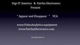 Video Analytics Sample (4) VCA - Appear & Disappear