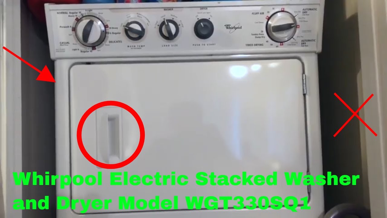 How To Use Whirlpool Electric Stacked Washer And Dryer Model WGT330SQ1 ...