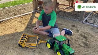 JD Big Farm Tractor with Scraper