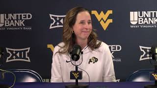 WVU Women's Basketball JR Payne Colorado Postgame 1/15/25