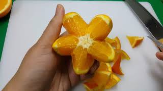 Art In Orange Flower | Food Decoration Garnish with Keven JR Art Carving