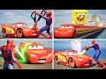 Epic Escape From Spiderman & SpongeBob Amazing Maze from Lightning Mcqueen ( Megamix )