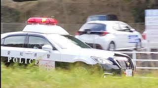 緊急走行!! 愛知県警 クラウンパトカー 210系