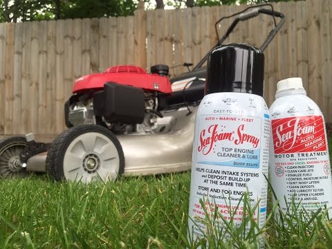 Adding Sea Foam to lawn mower fuel + intake cleaning with Sea Foam Spray Adding Sea Foam to lawn mower fuel + intake cleaning with Sea Foam Spray