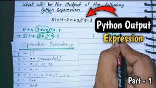 Solve Python Expression || Most Important Questions || Python Output || part - 1