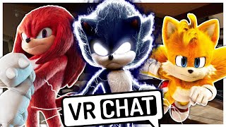 Dark Movie Sonic Meets Movie Knuckles and Movie Tails In VRCHAT?!