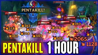 PENTAKILL 1 HOUR LOL FUN Montage 2024 #302