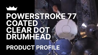 Powerstroke 77 Coated Clear Dot Drumhead | Remo