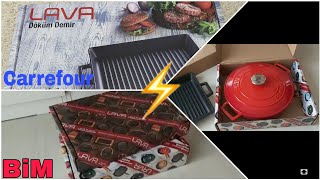 BİMDEN DÖKÜM LAVA TENCERE VE TAVA ALDIM !| #bim #lava #şok  | Bim ve Carrefour Fiyatları