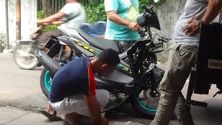 pres rangka motor aerox.. rangka melintir sampe penyok penyok part 1