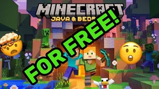 How to get Minecraft java or bedrock for free! (2024)