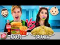 COMIDA DE BEBÊ VS COMIDA DE ADULTO POR UM DIA INTEIRO !!!