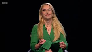 Emma Vardy - Satin Dress Celebrity Mastermind 12Nov2022