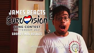 JAMES REACTS TO EUROVISION SONG CONTEST 2021 GRAND FINAL RESULTS