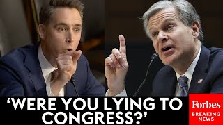 'Good Heavens, Director!': Hawley Savagely Confronts FBI's Wray About Investigations Of Catholics