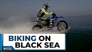 Georgia Biker Rides 33 Km On Surface Of Black Sea, Sets Record