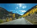 mountain fall colors drive over guanella pass from georgetown to grant colorado usa