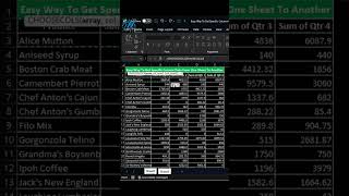 Get Specific Column Data From One Sheet To Another 😮 #shorts