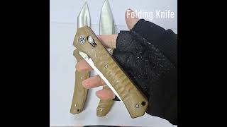 Wholesale (OEM+ODM) 8Cr+Micarta Handle Folding Knife with Axis Lock System