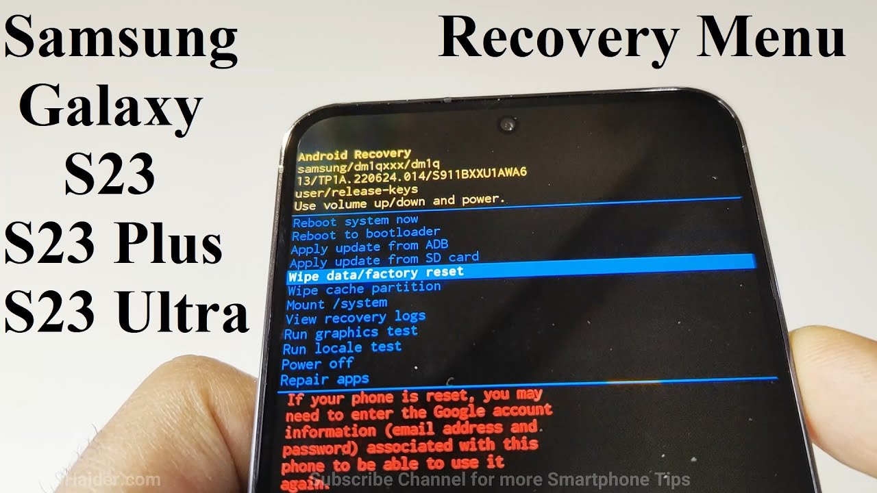 How To Access Recovery Menu On Samsung Galaxy S23 Ultra, S23, And S23 ...