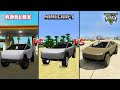 GTA 5 CYBERTRUCK VS MINECRAFT CYBERTRUCK VS ROBLOX CYBERTRUCK - WHO IS BEST?