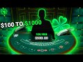 $100 TO $1000 CHALLENGE ON BLACKJACK!